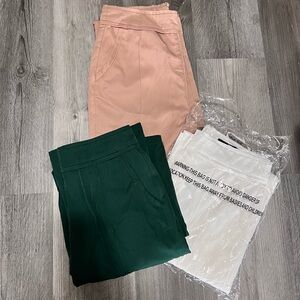 JLUXLABEL Elegant Pink, Green, and White Women's Pants